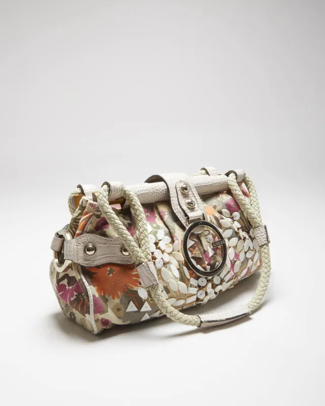 Vintage Y2k 00s Guess Mother Of Pearl Floral Handbag sold by Rokit