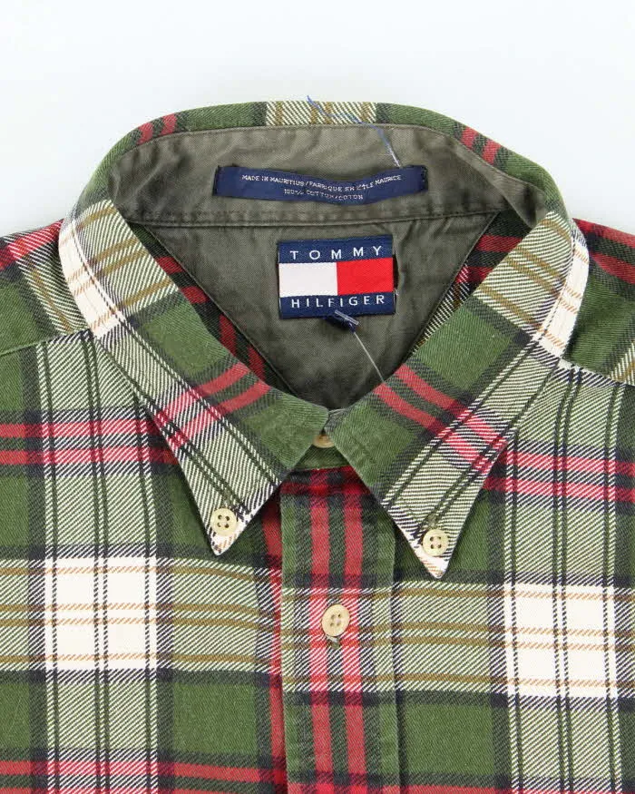 Men's Tommy Hilfiger Green Plaid Shirt - L sold by Rokit product image thumbnail 5