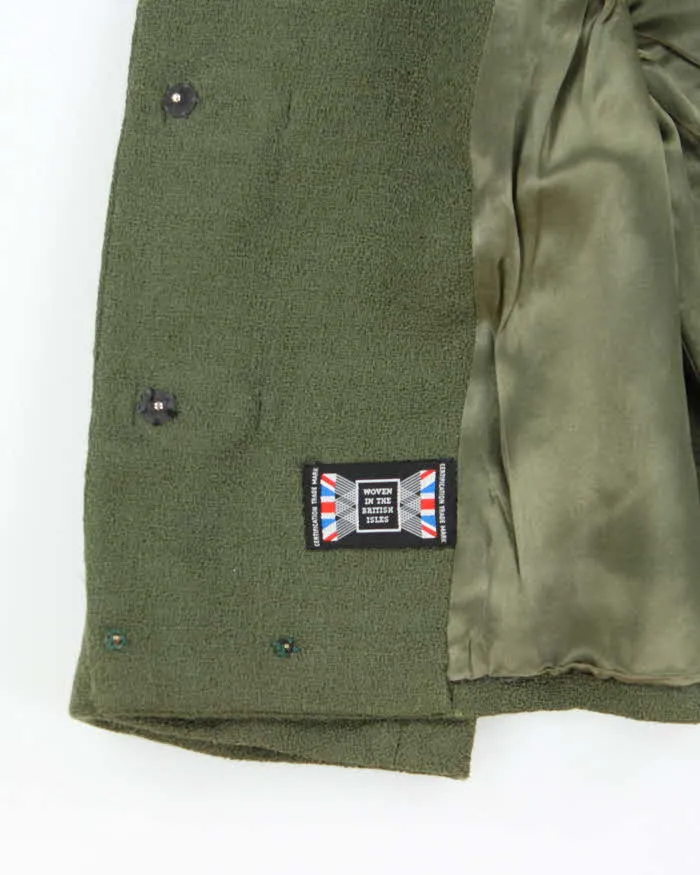 Vintage 1960s Women's Hudson's Bay Company Olive Green Cropped Coat - M sold by Rokit product image thumbnail 4