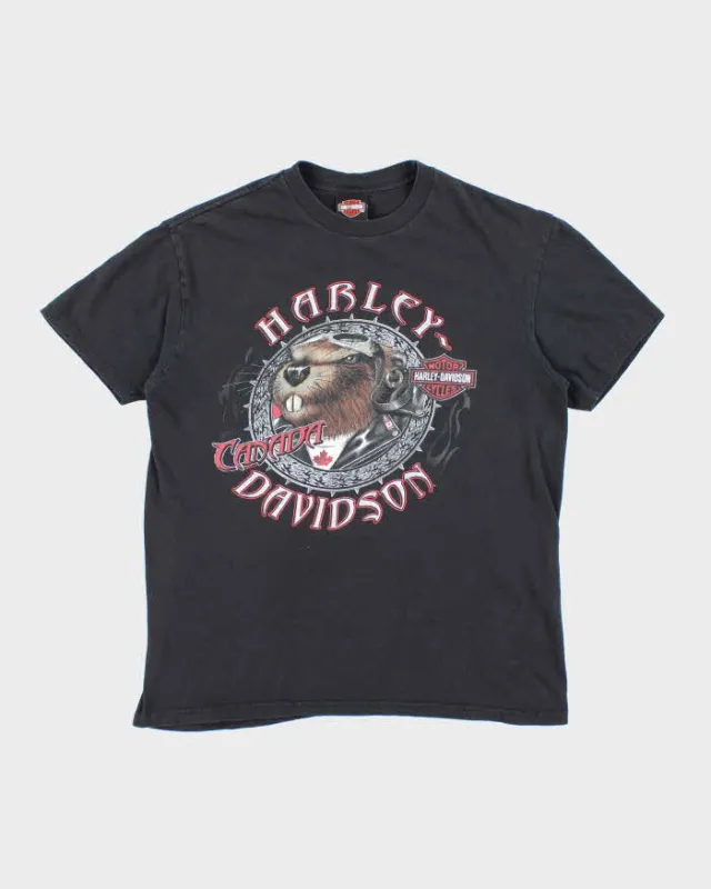 Harley Davidson Black Cotton T-Shirt - M sold by Rokit