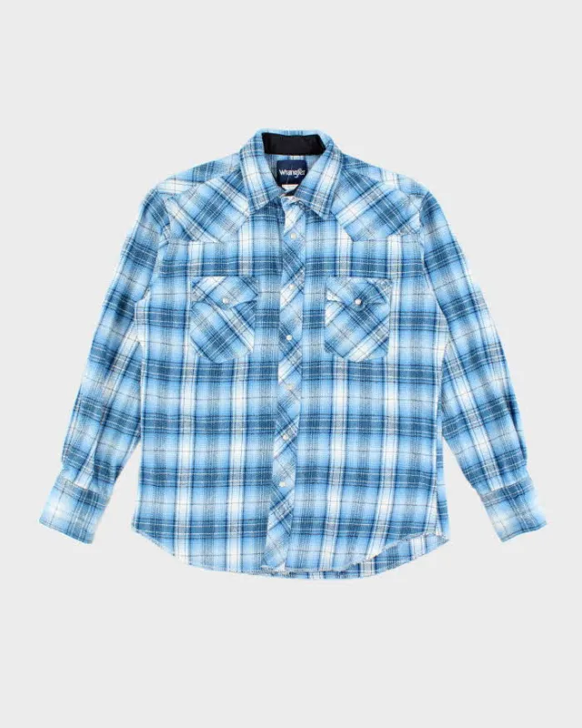 Vintage Wrangler Snap Button Flannel Shirt - M sold by Rokit