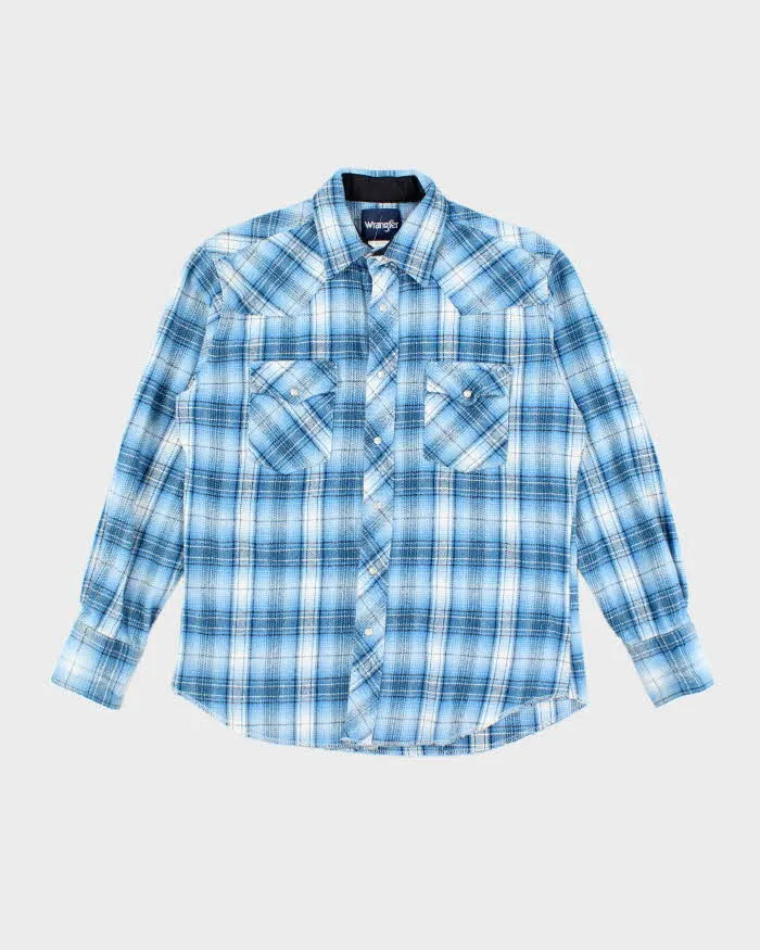 Vintage Wrangler Snap Button Flannel Shirt - M sold by Rokit