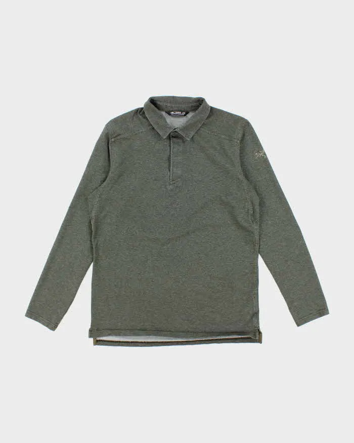 Men's Arc'Teryx Grey Green Collared Shirt - M sold by Rokit