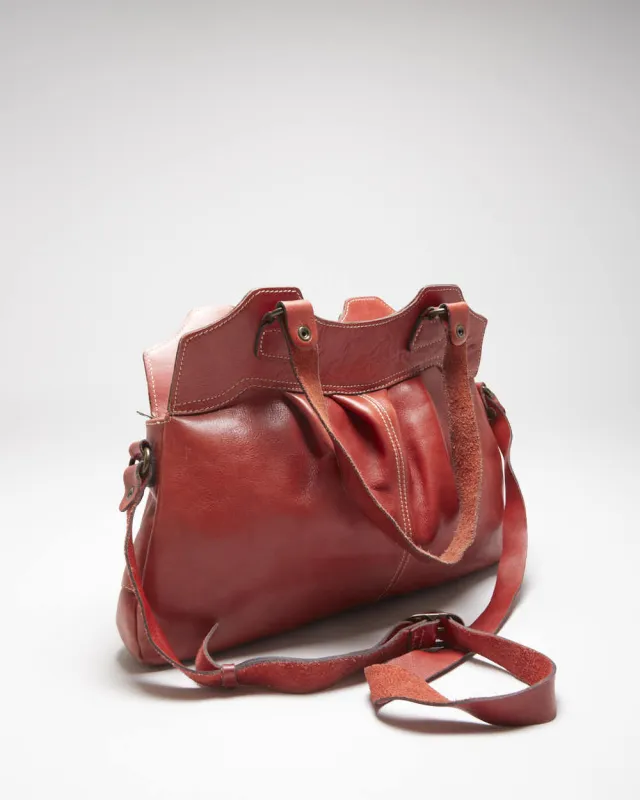 Vintage Patricia Nash Red Leather Shoulder Bag sold by Rokit