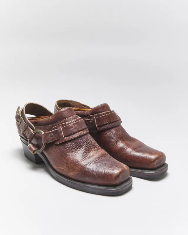 Vintage Frye Square Toe Harness Mules - UK6 sold by Rokit