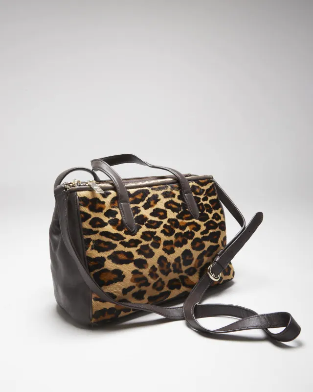 Vintage Y2k 00s DKNY Leopard Print Hide Handbag sold by Rokit