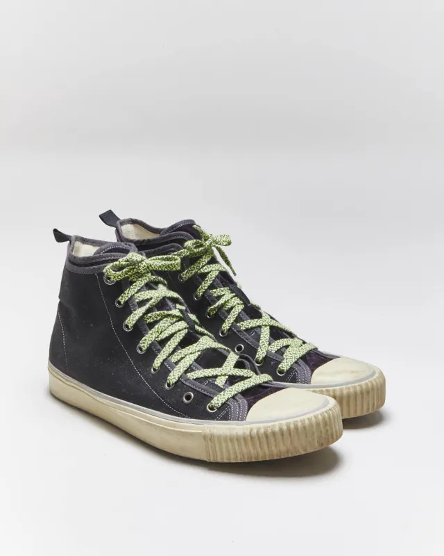 Vintage Lanvin Velvet & Canvas Hi-top Trainers - UK9 made by Lanvin