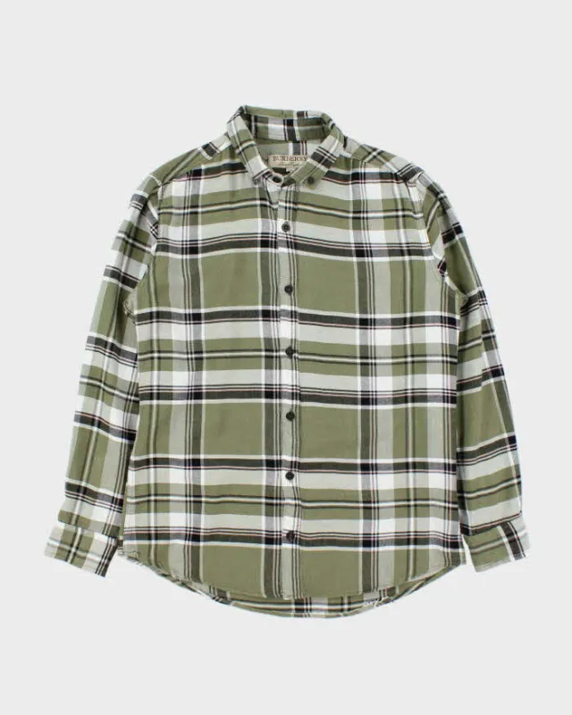 Burberry Green Plaid 100% Work Shirt - M sold by Rokit