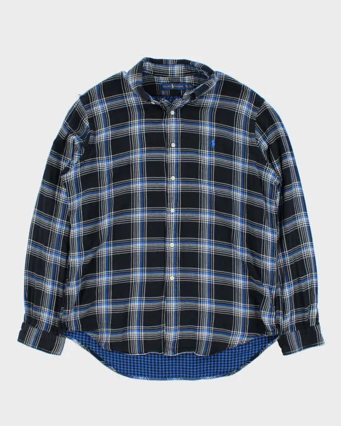 Ralph Lauren Blue Plaid 100% Cotton Work Shirt - XL sold by Rokit