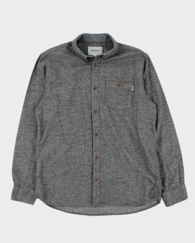 Carhartt Grey 100% Cotton Work Shirt - M sold by Rokit
