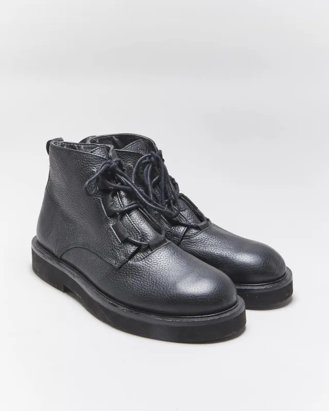 Vintage Armani Exchange Leather Lace-up Boots - UK6 sold by Rokit