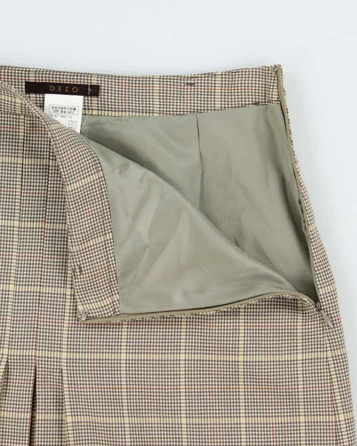 Vintage 00s Deco Wool Checked Skirt - XS sold by Rokit product image thumbnail 4