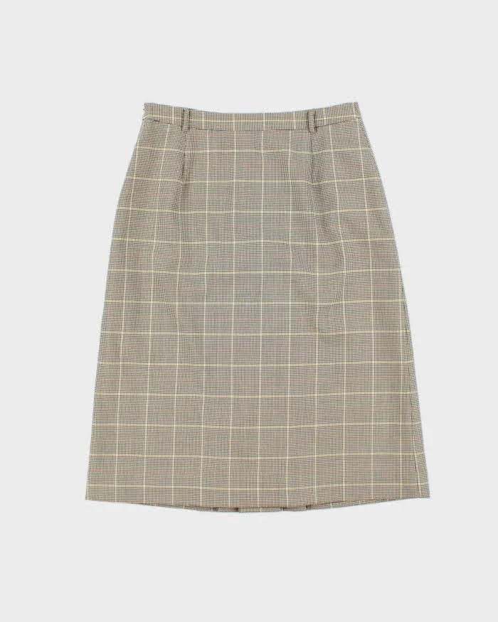 Vintage 00s Deco Wool Checked Skirt - XS sold by Rokit product image thumbnail 2