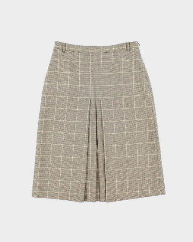 Vintage 00s Deco Wool Checked Skirt - XS sold by Rokit