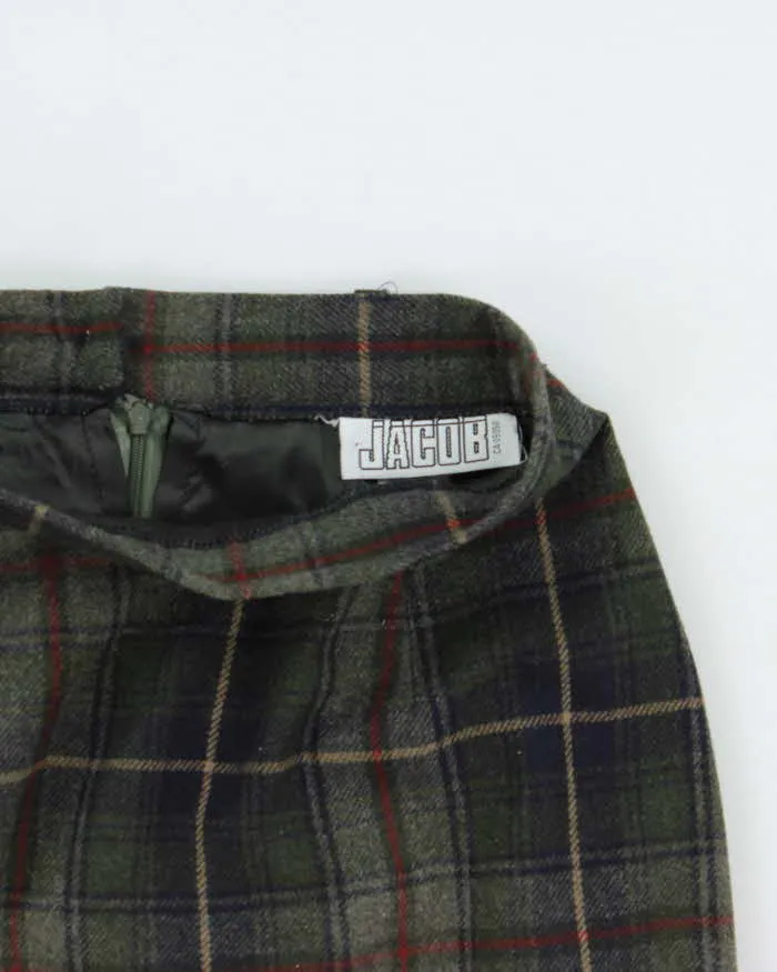 Vintage 90s Jacob Wool Blend Check Skirt - XS sold by Rokit product image thumbnail 3