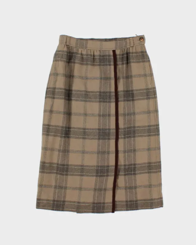 Vintage Ungaro Parallele Check Wool Blend Skirt - XS sold by Rokit