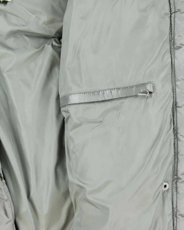 Vintage 90s Eddie Bauer Silver Down Puffer Jacket - M sold by Rokit product image thumbnail 5