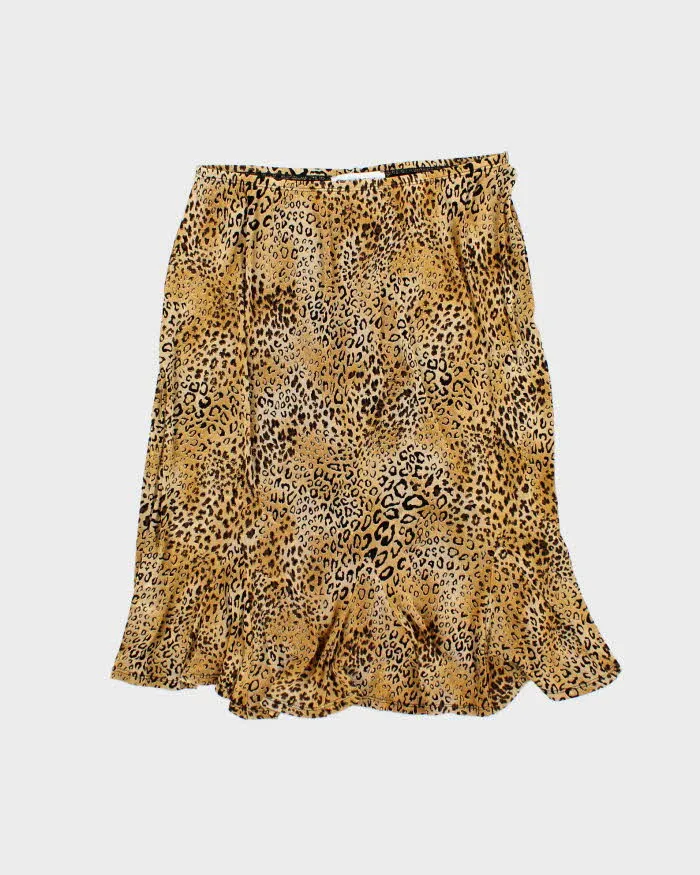 Vintage 90s Ronni Nicole Leopard Print Skirt - M sold by Rokit