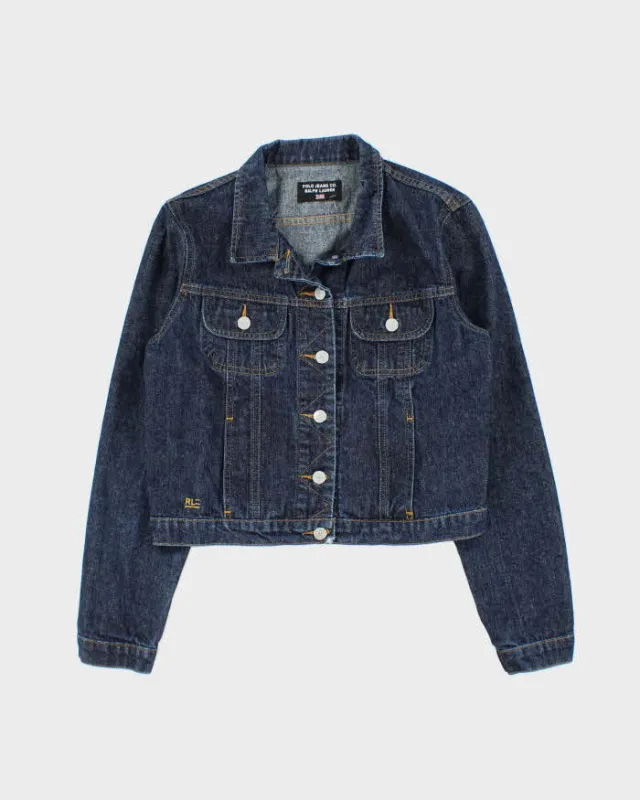 Vintage 90s Polo Jeans Ralph Lauren Cropped Denim Jacket - M sold by Rokit