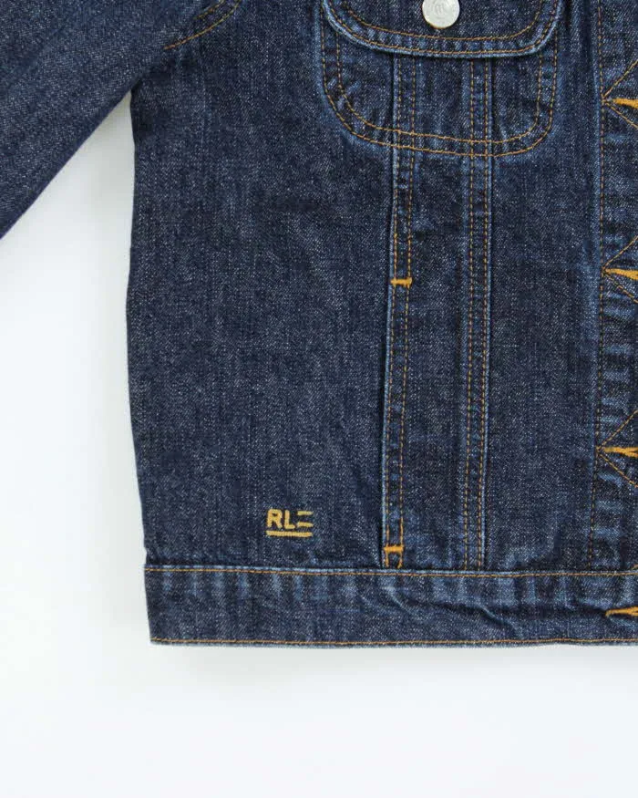 Vintage 90s Polo Jeans Ralph Lauren Cropped Denim Jacket - M sold by Rokit product image thumbnail 5