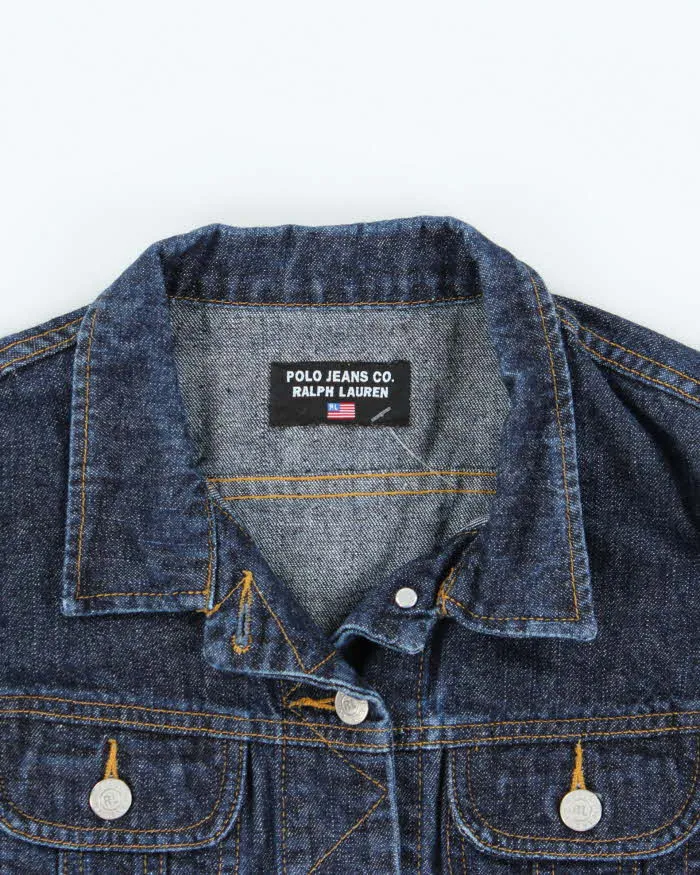 Vintage 90s Polo Jeans Ralph Lauren Cropped Denim Jacket - M sold by Rokit product image thumbnail 3