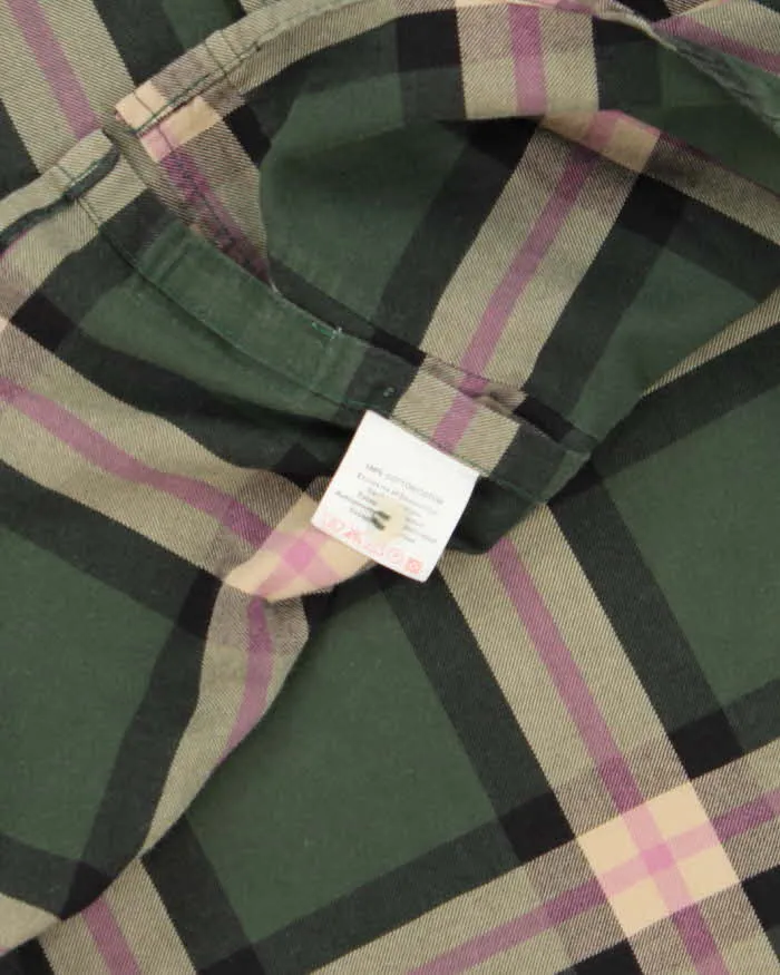 Ralph Lauren Green and Pink Plaid 100% Work Shirt - L sold by Rokit product image thumbnail 5