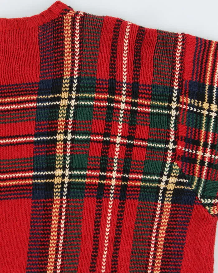 Vintage Ralph Lauren Oversized Tartan Knit Jumper - M sold by Rokit product image thumbnail 5