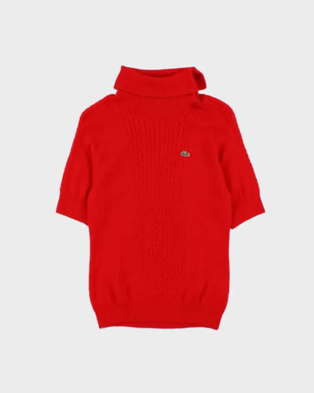 Vintage Lacoste Angora & Wool Blend Short Sleeve Knit Jumper - S sold by Rokit