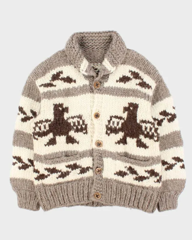 Vintage Canadian Chunky Wool Heavyweight Cardigan - M sold by Rokit