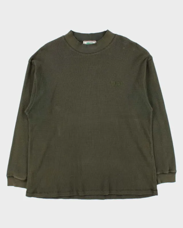 Vintage 90s Guess Waffle Long Sleeve T-shirt - M sold by Rokit