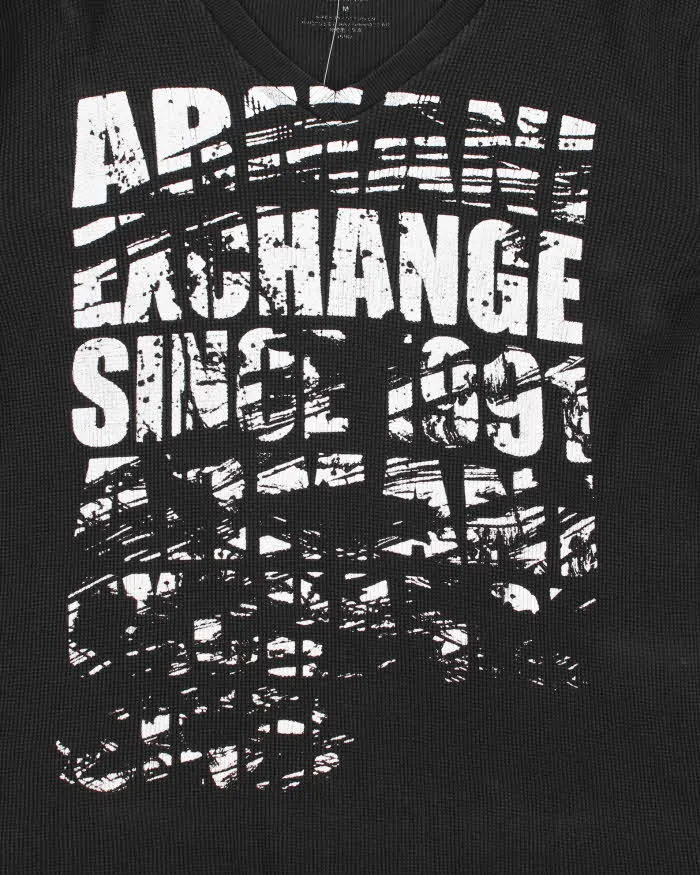 Vintage Y2k 00s Armani Exchange Waffle Long Sleeve T-shirt - M sold by Rokit product image thumbnail 4