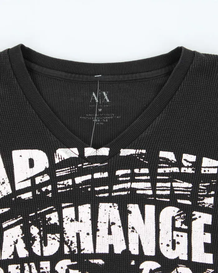 Vintage Y2k 00s Armani Exchange Waffle Long Sleeve T-shirt - M sold by Rokit product image thumbnail 3