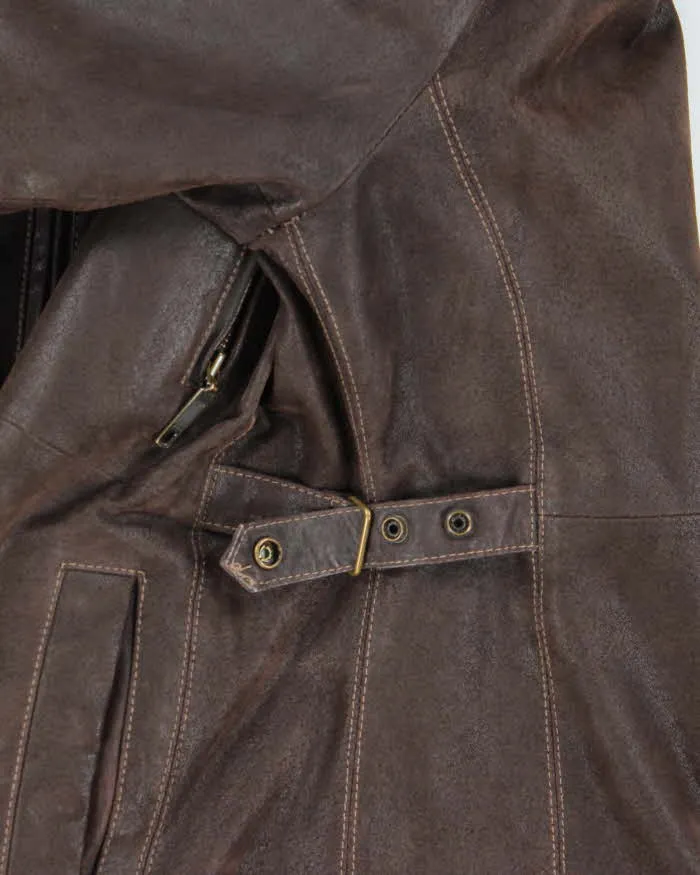 Vintage Cruze Brown Leather Jacket - L sold by Rokit product image thumbnail 5