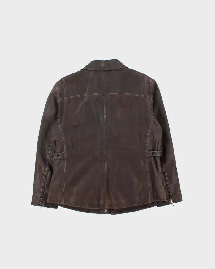 Vintage Cruze Brown Leather Jacket - L sold by Rokit product image thumbnail 2