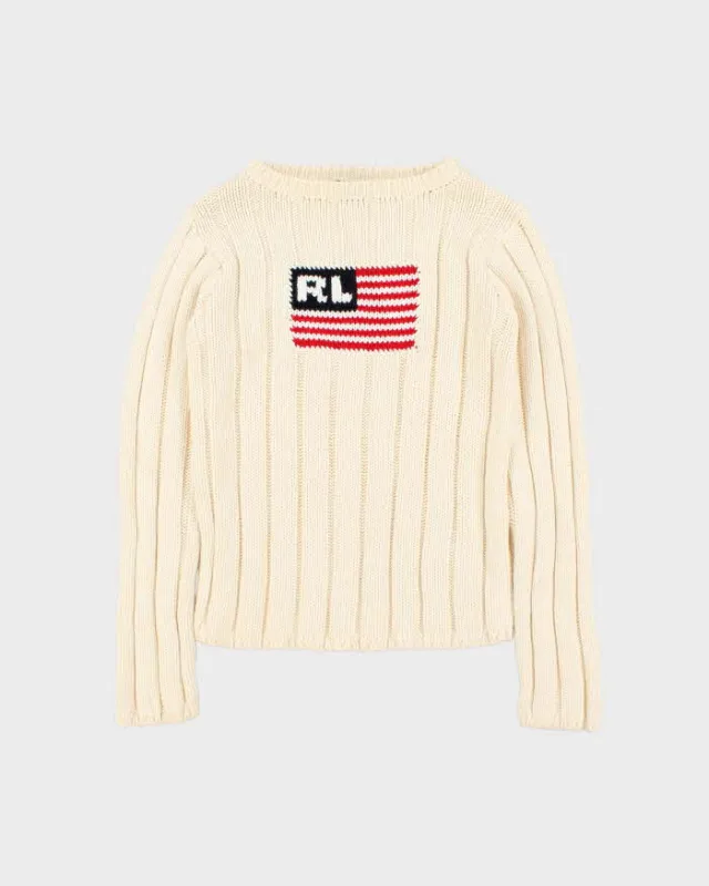 Vintage 90s Ralph Lauren Polo Jeans Knit Jumper - S made by Ralph Lauren
