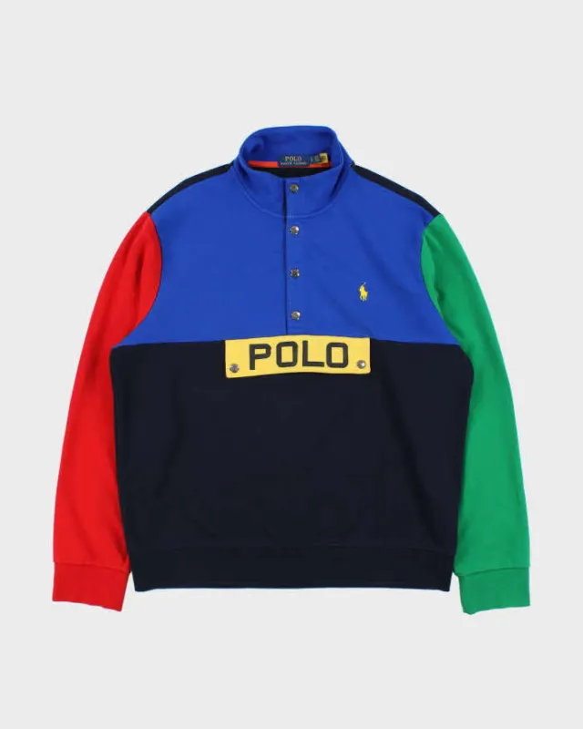 Vintage Polo Ralph Lauren Snap-T Sweatshirt - L sold by Rokit