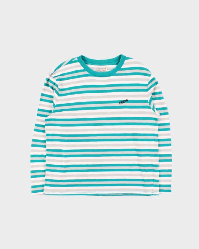 Vintage 90s Guess Originals Stripe Long Sleeve T-shirt - L sold by Rokit