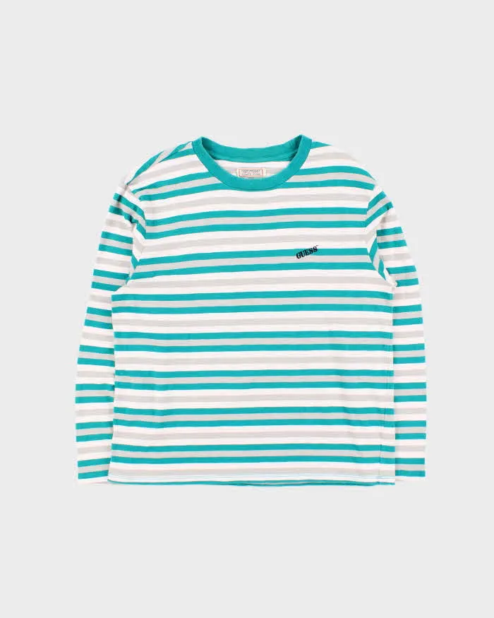 Vintage 90s Guess Originals Stripe Long Sleeve T-shirt - L sold by Rokit
