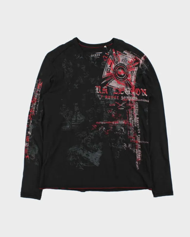 Vintage Y2k 00s Guess Long Sleeve T-shirt - L sold by Rokit