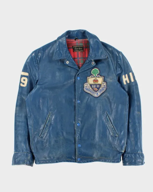 Vintage 70s University Of Toronto Leather Varsity Jacket - M sold by Rokit