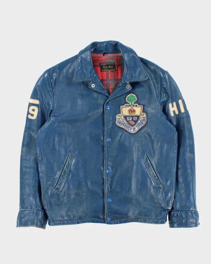 Vintage 70s University Of Toronto Leather Varsity Jacket - M sold by Rokit