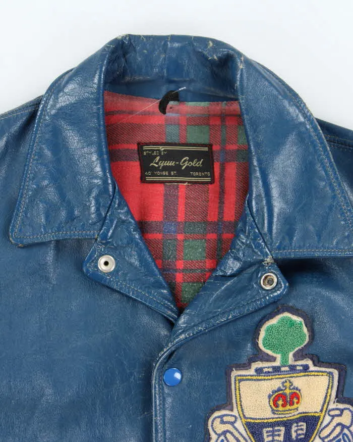 Vintage 70s University Of Toronto Leather Varsity Jacket - M sold by Rokit product image thumbnail 3