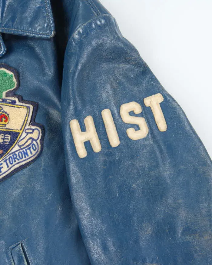 Vintage 70s University Of Toronto Leather Varsity Jacket - M sold by Rokit product image thumbnail 5