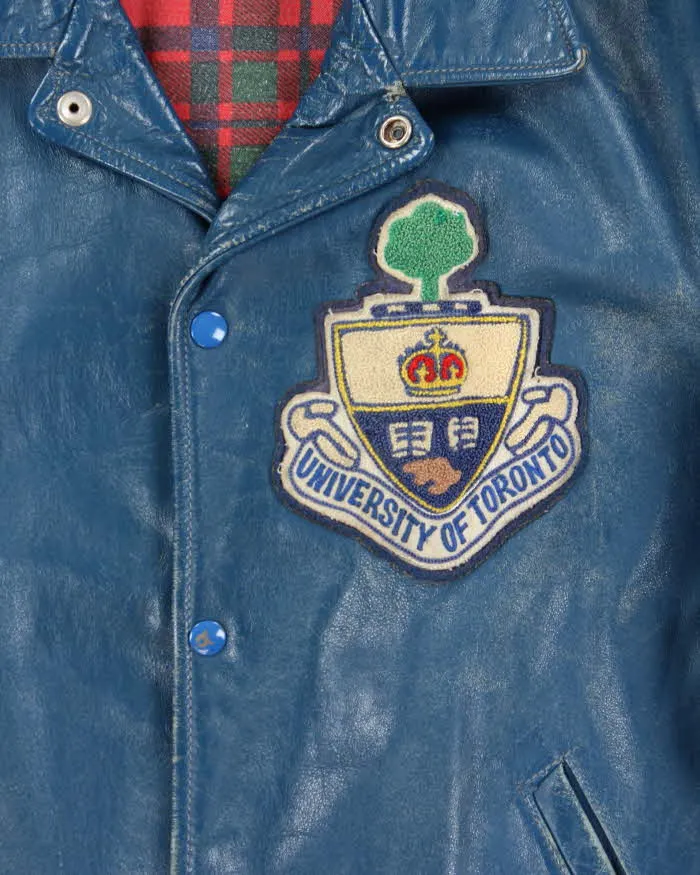 Vintage 70s University Of Toronto Leather Varsity Jacket - M sold by Rokit product image thumbnail 4