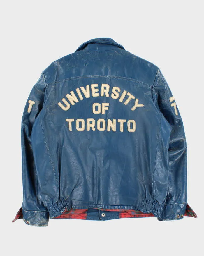 Vintage 70s University Of Toronto Leather Varsity Jacket - M sold by Rokit product image thumbnail 2