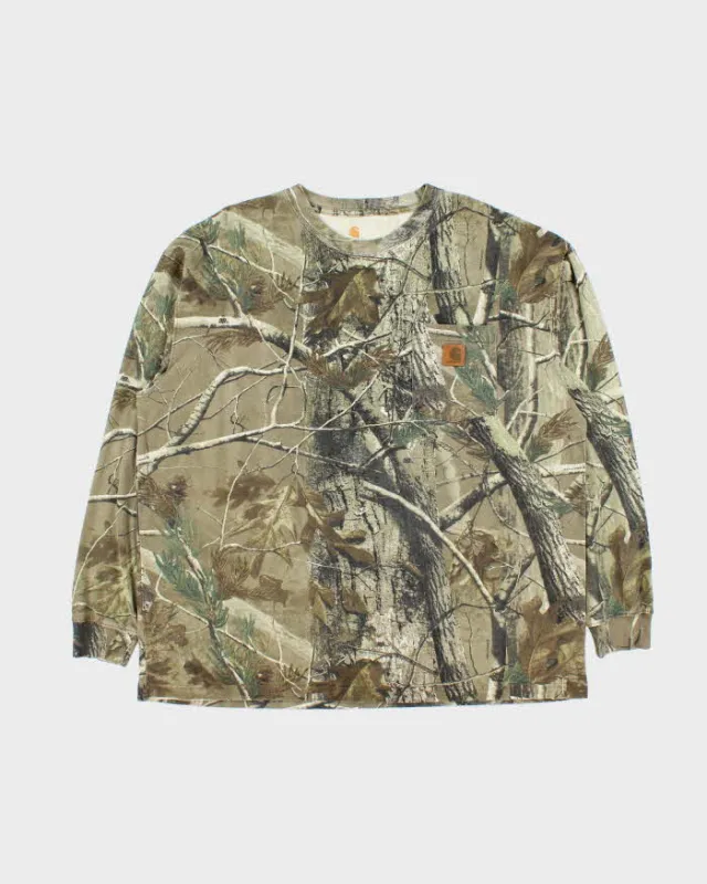 Vintage Carhartt Camouflage Long Sleeve T-shirt - XL sold by Rokit