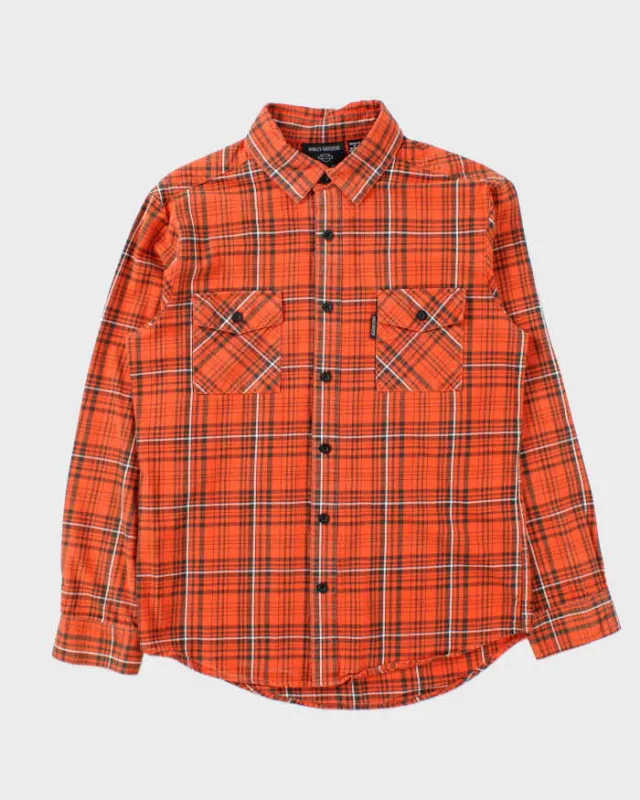 Vintage Harley Davidson Flannel Shirt - M sold by Rokit