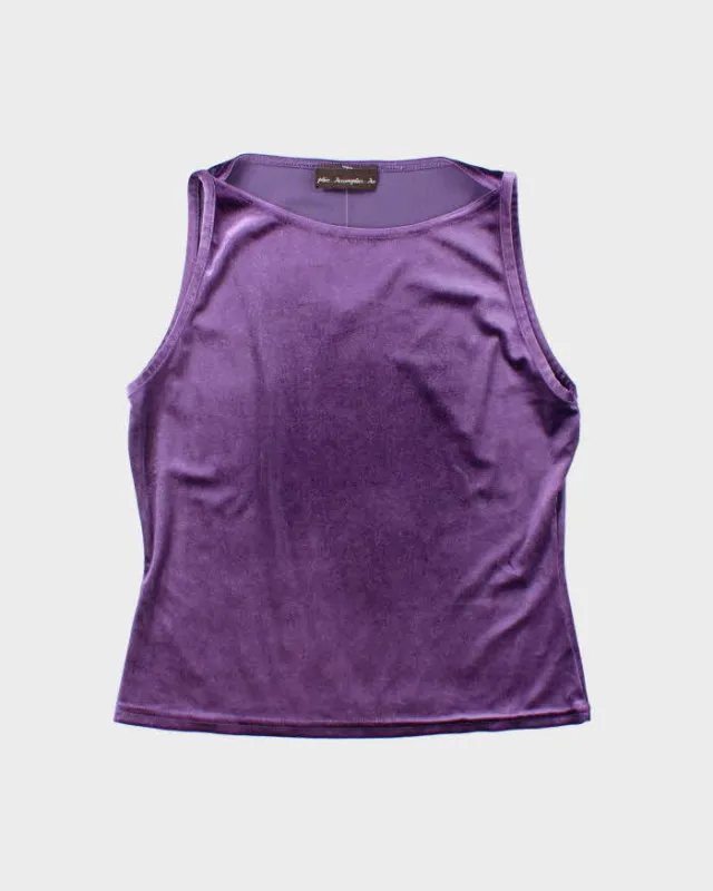 Vintage 90s Accomplice Velvet Glittery Top - S sold by Rokit