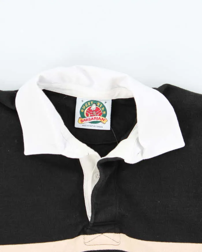 Vintage 90s Rugby Wear Black & Orange Striped Long Sleeve Polo Shirt - S sold by Rokit product image thumbnail 3
