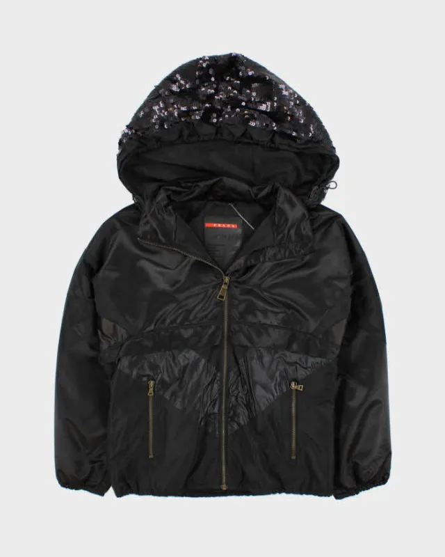 Vintage Prada Sequin Hood Bomber Jacket - S made by Prada